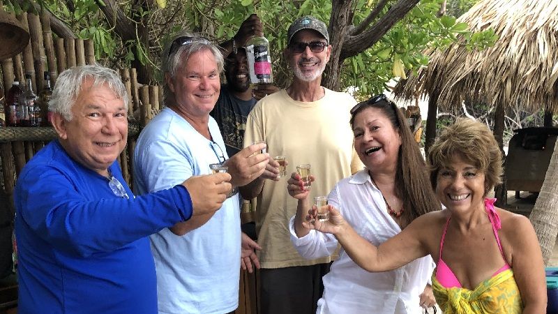 Dean Tomasello and his Roatan friends.